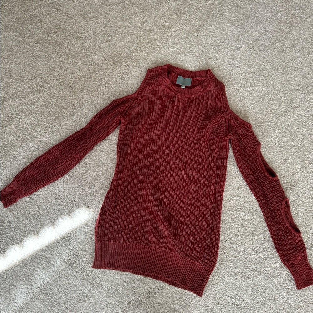 Skies are Blue Cold Shoulder Sweater